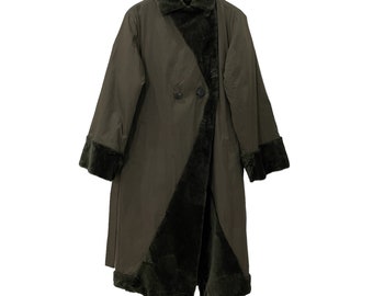 Vintage 80s Issey Miyake Trench Coat Vintage 80s Issey Miyake Permanente Fur Trench Coat Size M