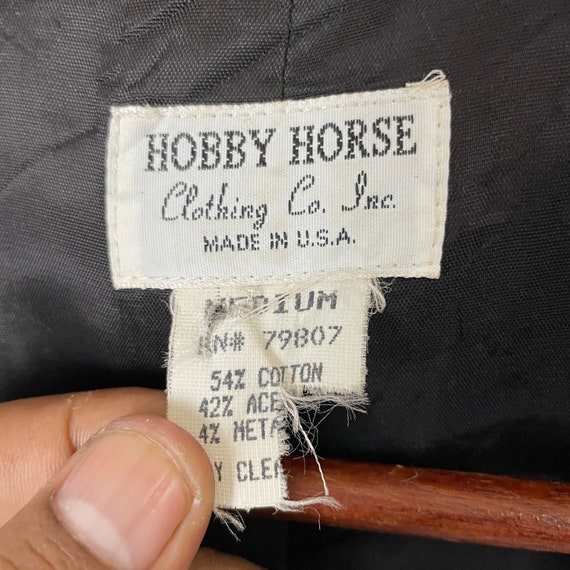Gilet Vintage Hobby Horse – Taille M, Carreaux Bleu Et Vert, Fabriqué Aux USA