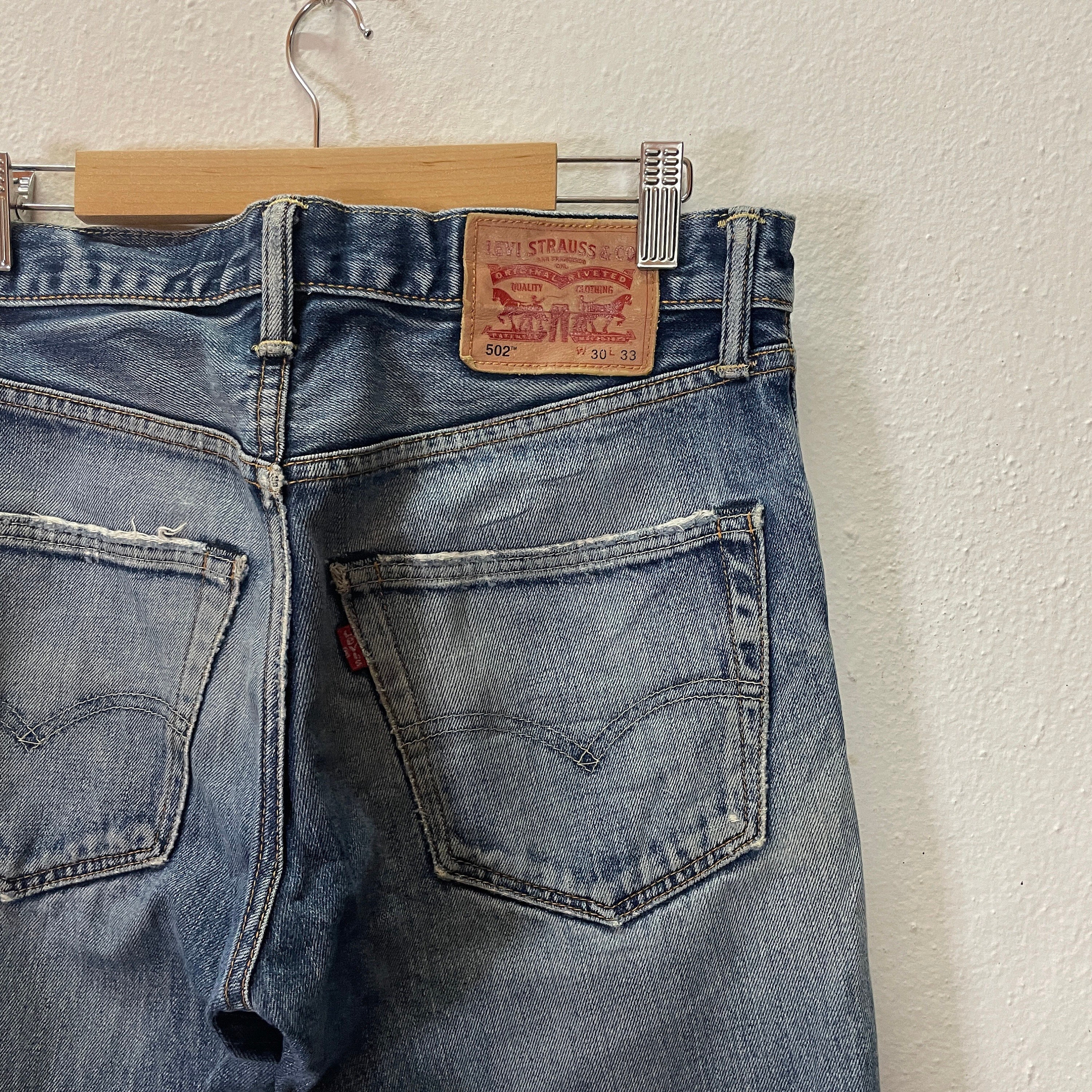 Vintage Levis 502 Denim Jeans Vintage Levis 502 Distressed