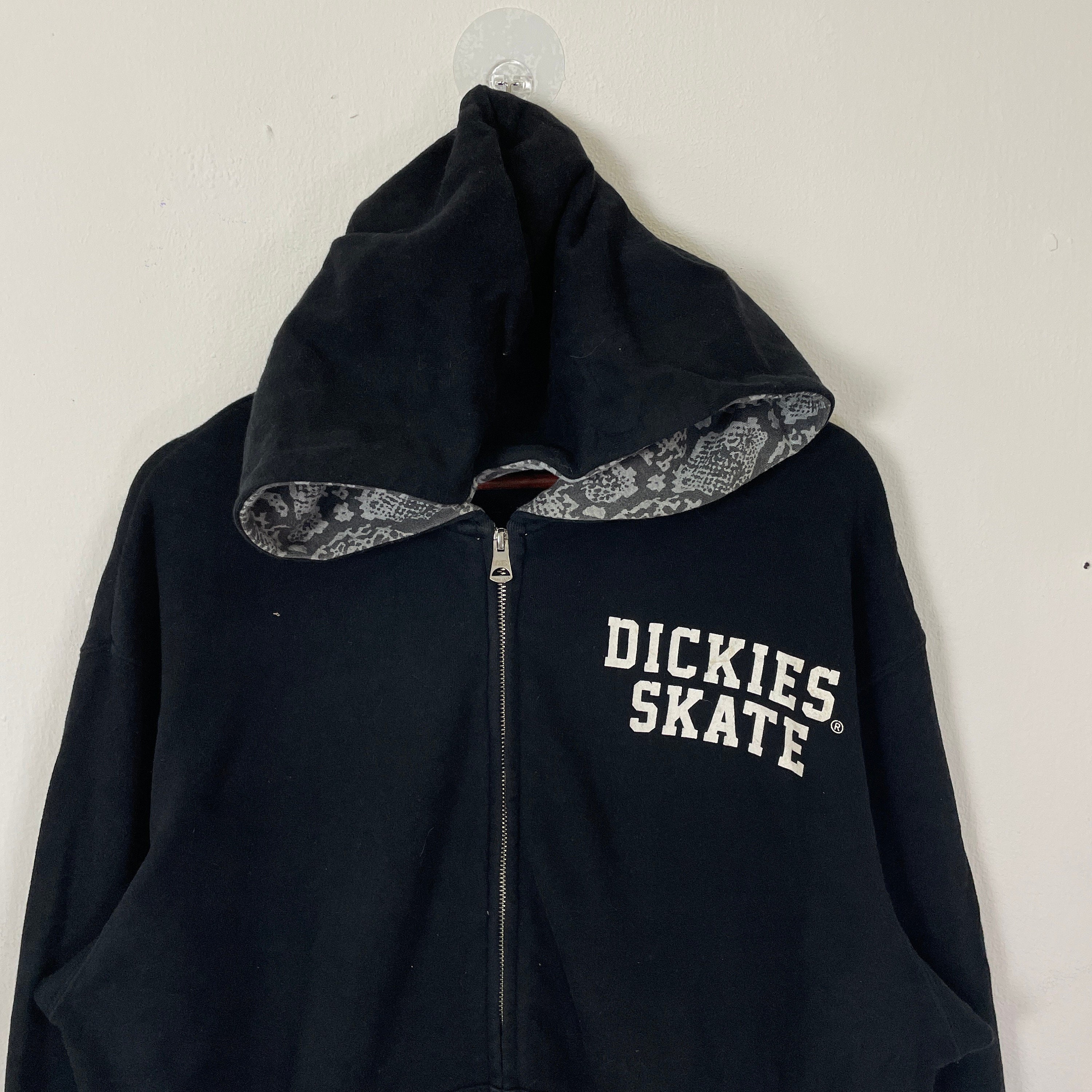Vintage Dickies Skate Big Logo Hoodies Sweatshirt Vintage Dickies Zipper  Ups Jacket Size XL 