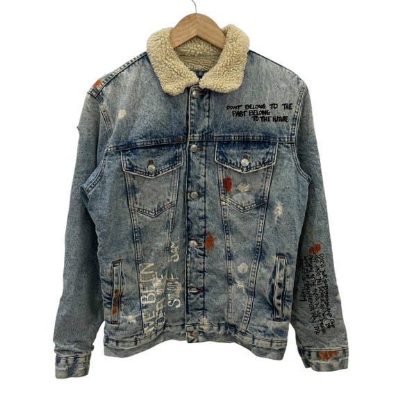 Vintage Zara Art Japanese Designer Denim Jacket Vintage Zara Art