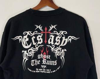 【FUTURE ARCHIVE】DAMEGE PRINT CREWNECK Supreme Overprint Crewneck (FW20) - $158