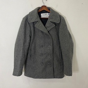 Vintage 90s Schott Nyc US 740N Pea Coat Jacket Grey Colour