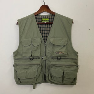Medium 60s Mint Green Fishing Vest / Fly Fishing, 1960s Utility Tactical  Multi-pocket Vest Walker 