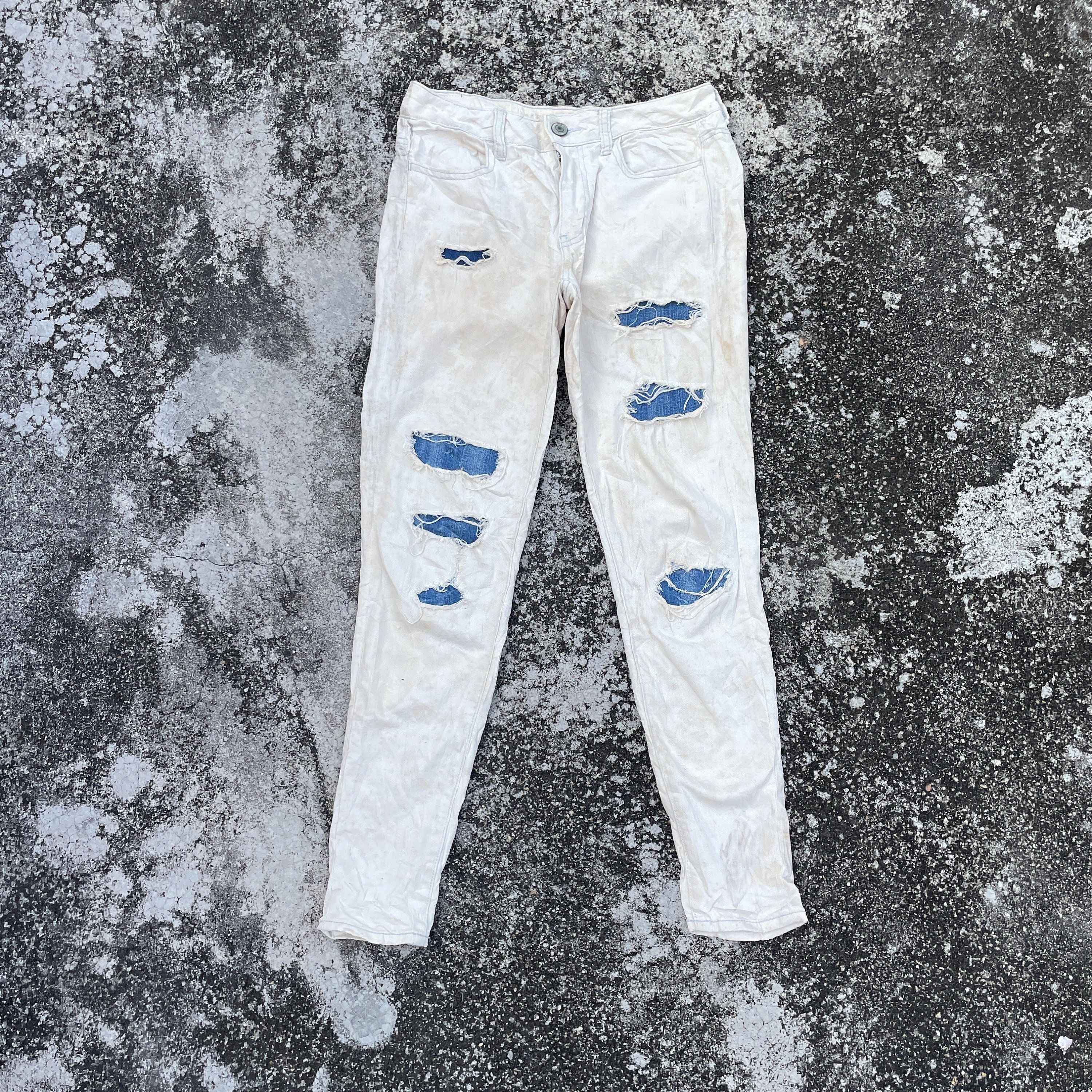 Jegging American Eagle Femme - Taille Haute, Blanc Vieilli, 00 Long - Neuf Avec étiquette