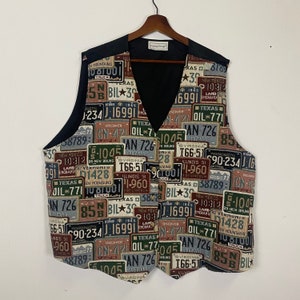 Vintage Fitting Image Art Vest Vintage Fitting Image Art Button Up Vest Size XXL