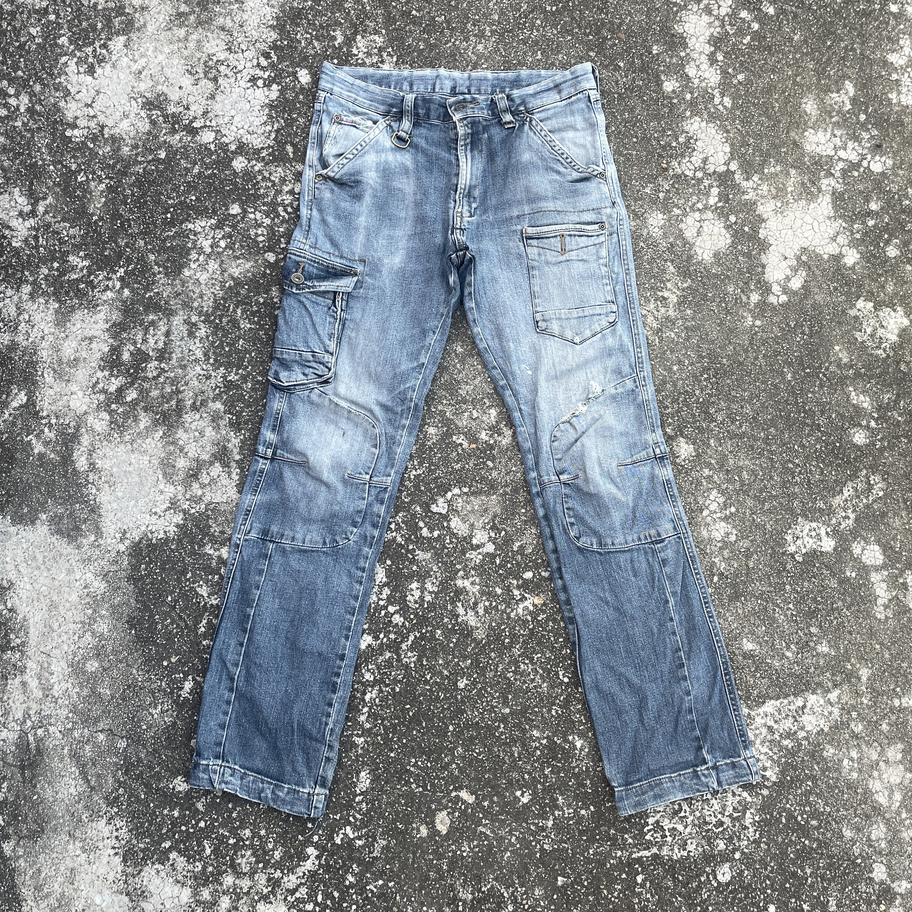 Vintage Unbranded Tactical Multipocket Denim Jeans Vintage