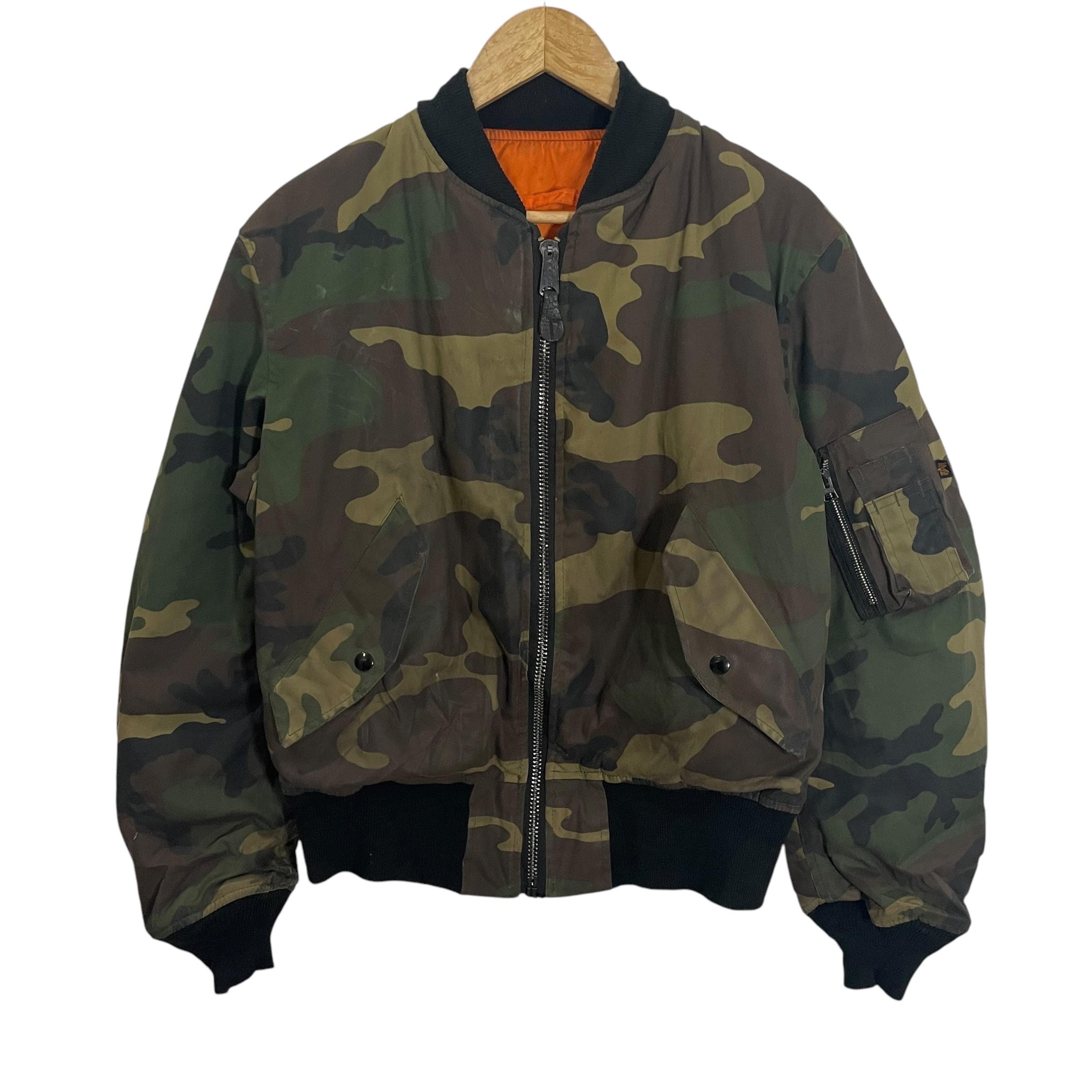 90s usa製 ALPHA ma-1 bomber jacket camo Vintage Alpha Industries MA-1 Desert Camo Bomber Jacket USA