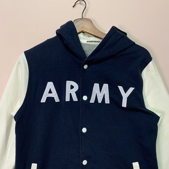 Apache Vintage Army Varsity Jacket Apache Vintage… - image 4