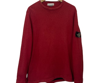 Vintage Stone Island Sweatshirt  Vintage Stone Island Pullover Sweatshirt Vintage Stone Island Crewneck Plain Sweatshirt  Size M