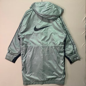 Vintage Nike Jacke Vintage Nike Big Logo Hoodies Lange Jacke Vintage Nike Button Zipper Ups Jacket Size XXL