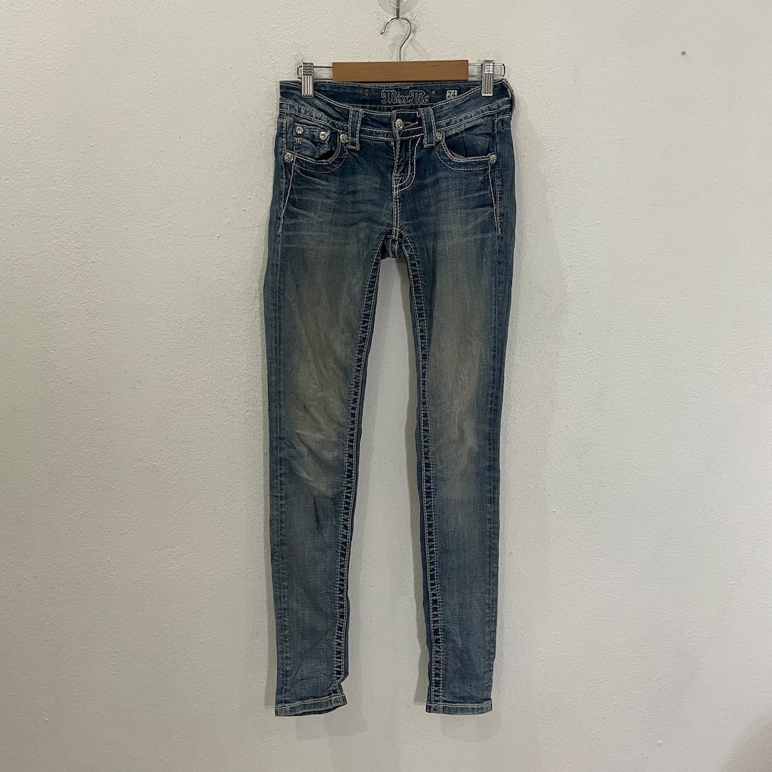 Jean Skinny Miss Me Taille 28x32 - Délavé/distressed - Presque Comme Neuf