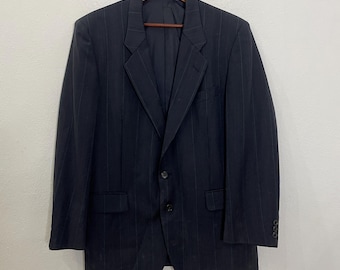 Vintage Yves Saint Lauren Coat Jacket Vintage Yves Saint Lauren Stripe Coat Jacket Size L