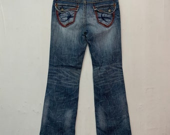 Jeans in denim stile vintage indiano Jeans in denim ricamati stile vintage indiano W32