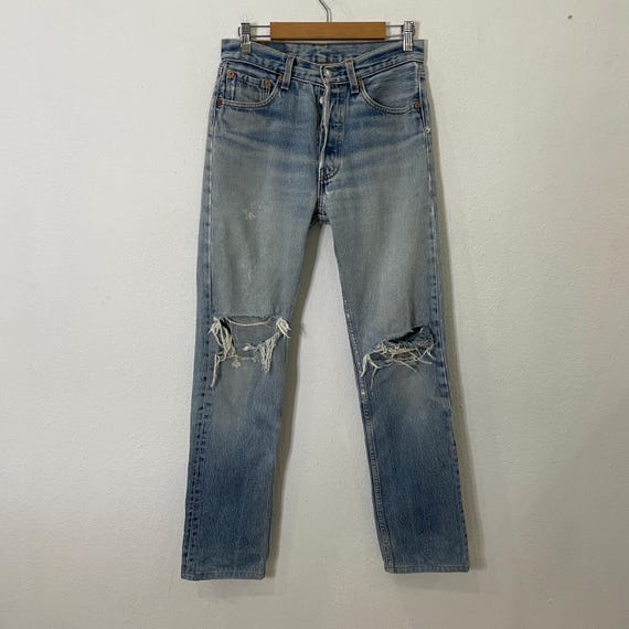 Vintage 90s Levis 503 Distressed Jeans Punk Grunge Style