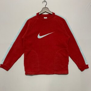 Vintage Nike Sweatshirt Vintage Nike Embroidery Big Logo Fleece Sweatshirt Vintage Nike Crewneck Plain Sweatshirts Size S