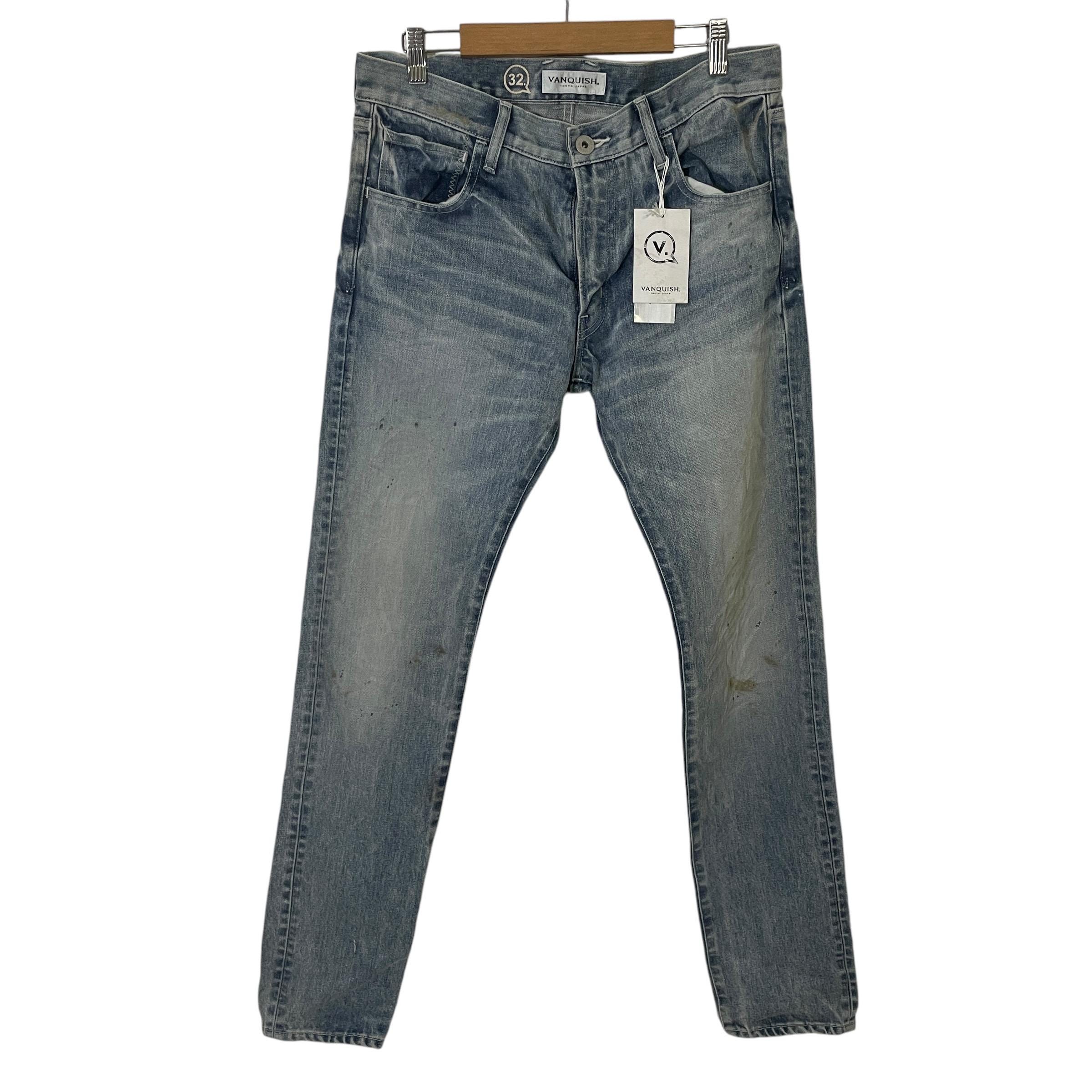パンツ 00s archive VANQUISH skinny jeans Black kneedle Leg skinny Denim pants ～JAPAN MADE
