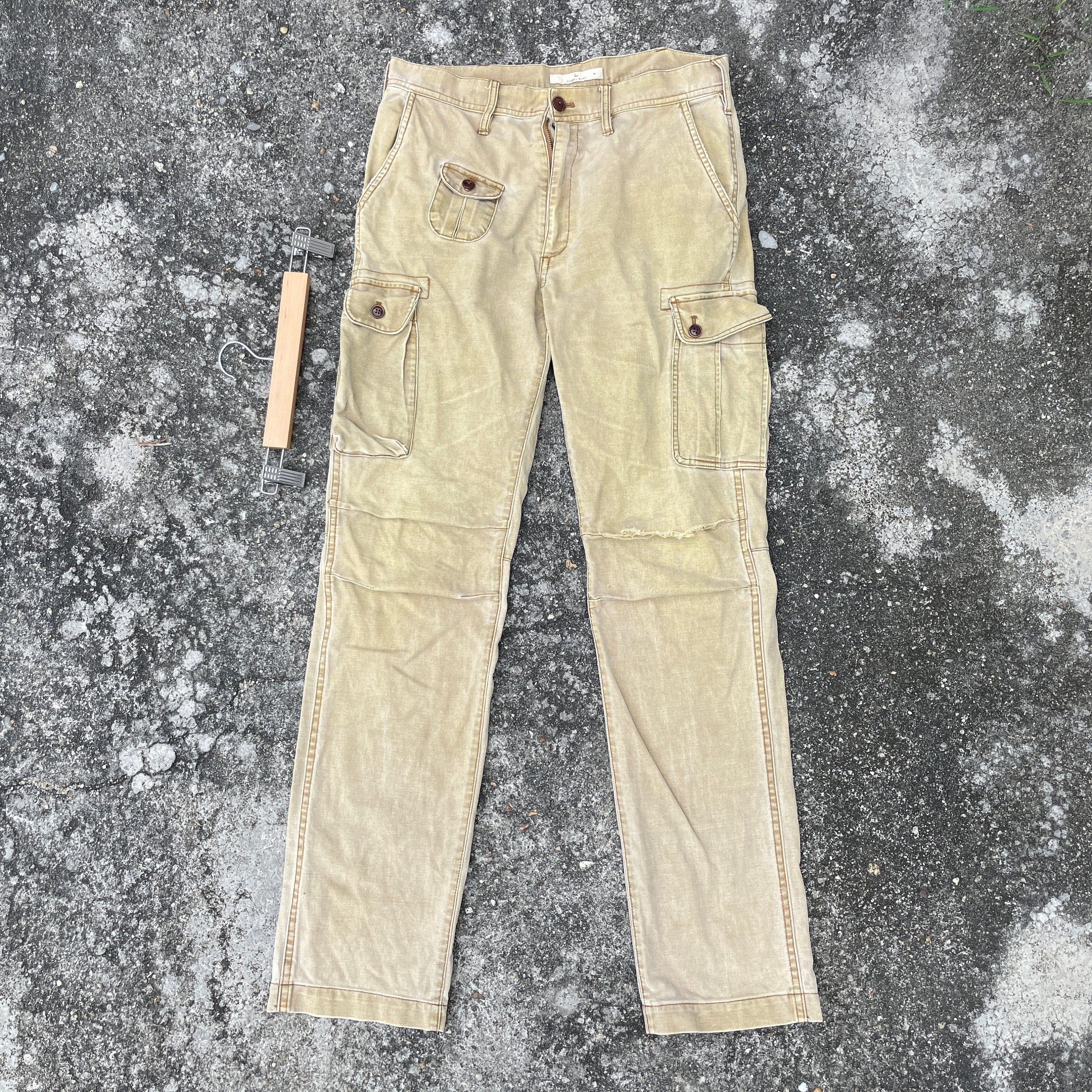 Vintage Global Work Pants Vintage Global Work Utility Multipocket Distressed Cargo Pants W31