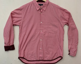 Comme Des Garcons Homme Button Ups Shirt Comme Des Garcons Long Sleeve Tee Cdg Button Ups Tee Size M