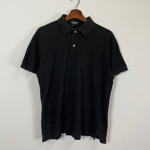 L - Gucci Vintage Authentic Monogram Blue Polo Shirt