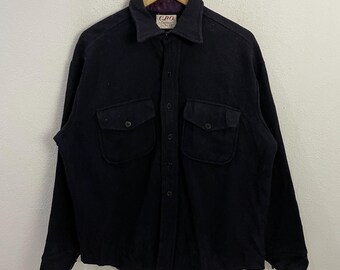 Giacca vintage anni '90 C.P.O. di Campus in lana con bottoni, finiture in lana, marca giapponese, abbigliamento casual, capospalla, giacca da lavoro robusta, taglia L