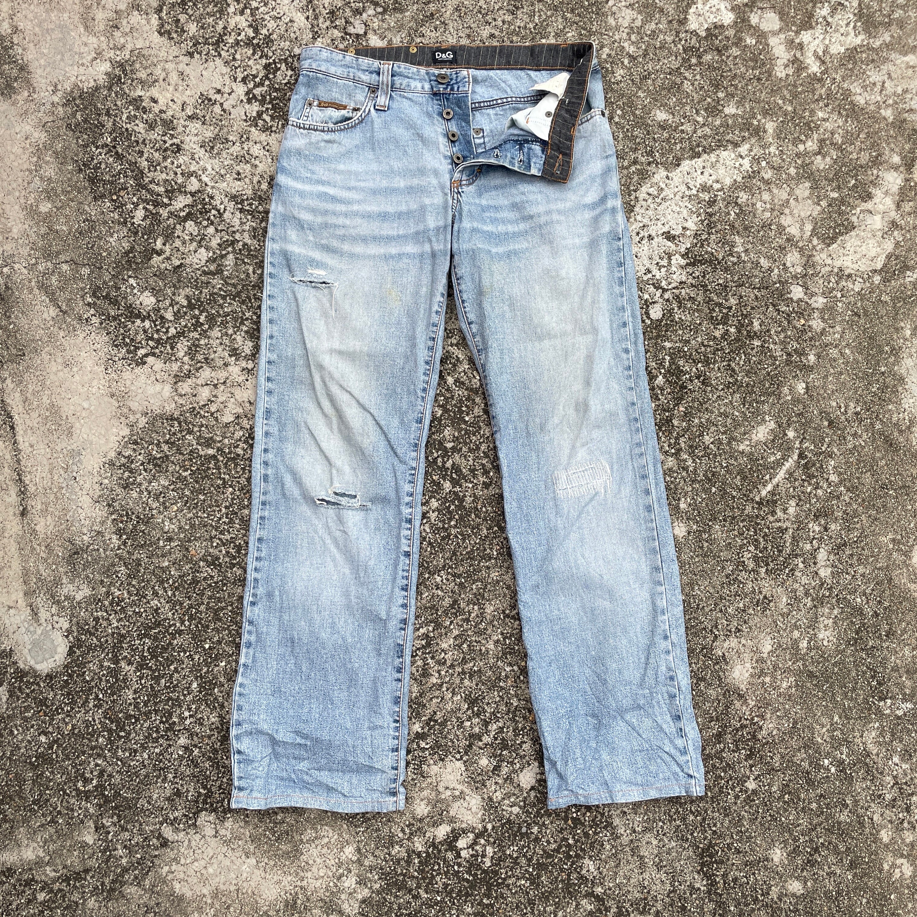 Vaqueros vintage Dolce & Gabbana Vaqueros vintage Dolce Gabbana desgastados W30