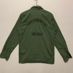 Vintage Levis Embroidery Big Logo Button Up Tee Vintage Levis Button Up Tee Size M