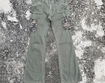 Pantaloni cargo tattici mimetici vintage senza marchio Pantaloni cargo tattici mimetici vintage senza marchio Utility W30