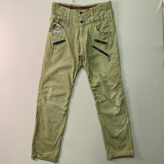 Vintage Unbranded Double Waist Multipocket Pants … - image 1