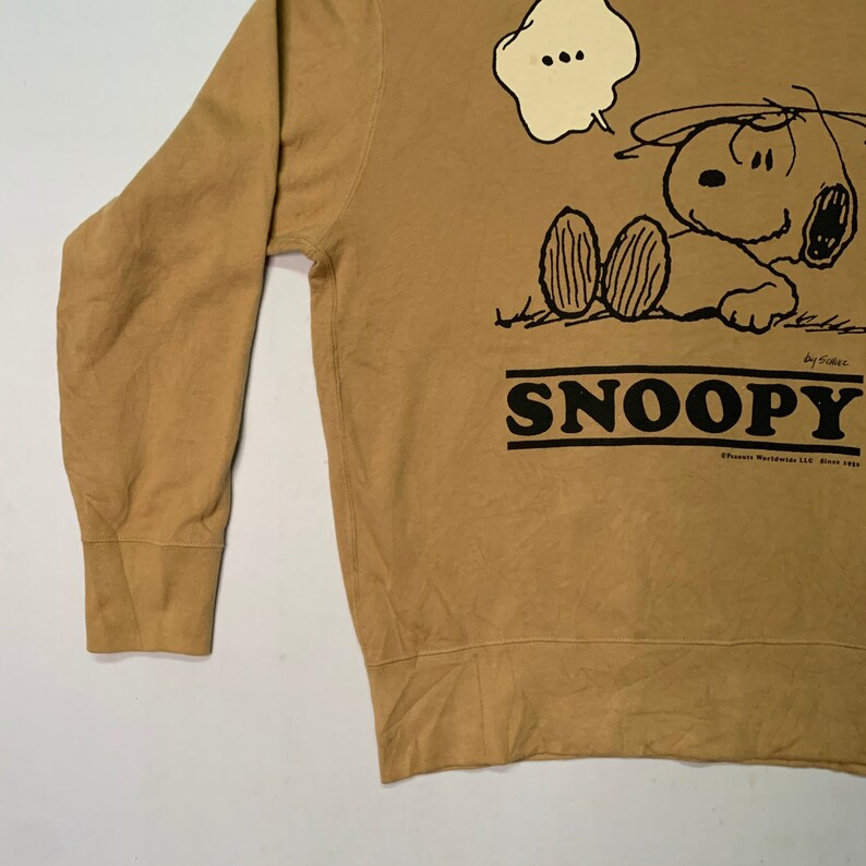 Snoopy Peanuts Uniqlo Sweatshirt Crewneck Plain Sweater Peanuts Sportwear Size M image 3