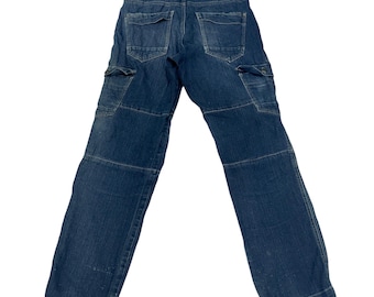 Vaqueros tácticos Hop-scot vintage, vaqueros de trabajo tácticos Hop-scot vintage con múltiples bolsillos, talla W32