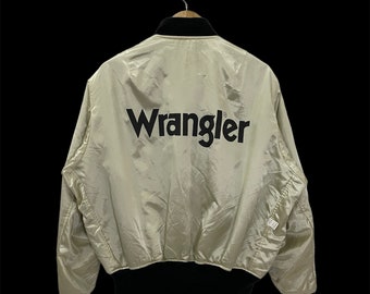 Vintage Wrangler Reversable Bomber Jacket Vintage Wrangler Big Logo Reversable Bomber Jacket Size XL