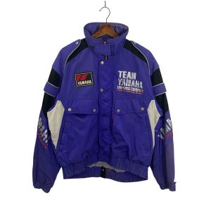 YAMAHA TEAMジャケット 紫 RARE Vintage Yamaha Racing Jacket Cyber Tex - Etsy