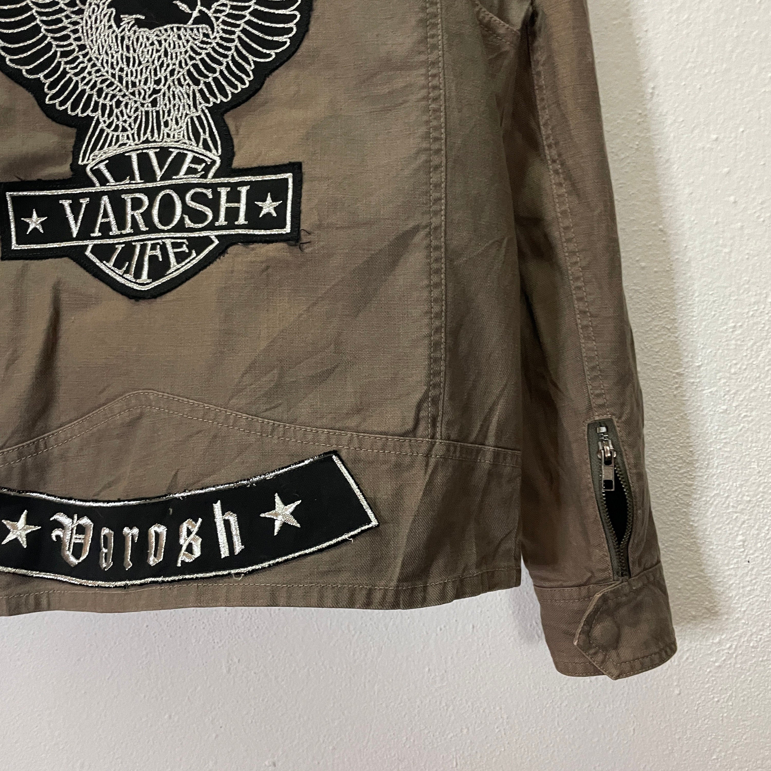 Vintage Varosh Jacket Vintage Varosh Big Logo Airforce Style 