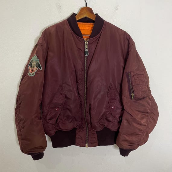 Vintage Japanese Designer Ma-1 Reversable Bomber Jacket Vintage 