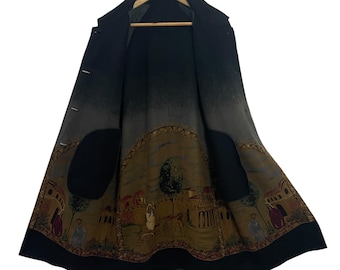 Vintage 90's Atelier Kenzo Watanabe Motif Florals Design Long Coat