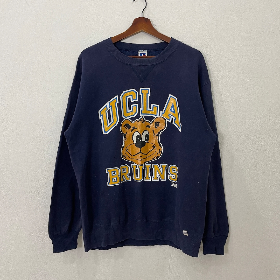 90'S Russell College Sweatshirt, Men's Size L, Vintage polyester gray type Vintage Second Hand