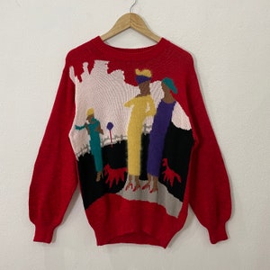 Vintage Michel Randam Human Motiv Knitwear Vintage Michel Randam Human Motiv Crewneck Knitwear Size M