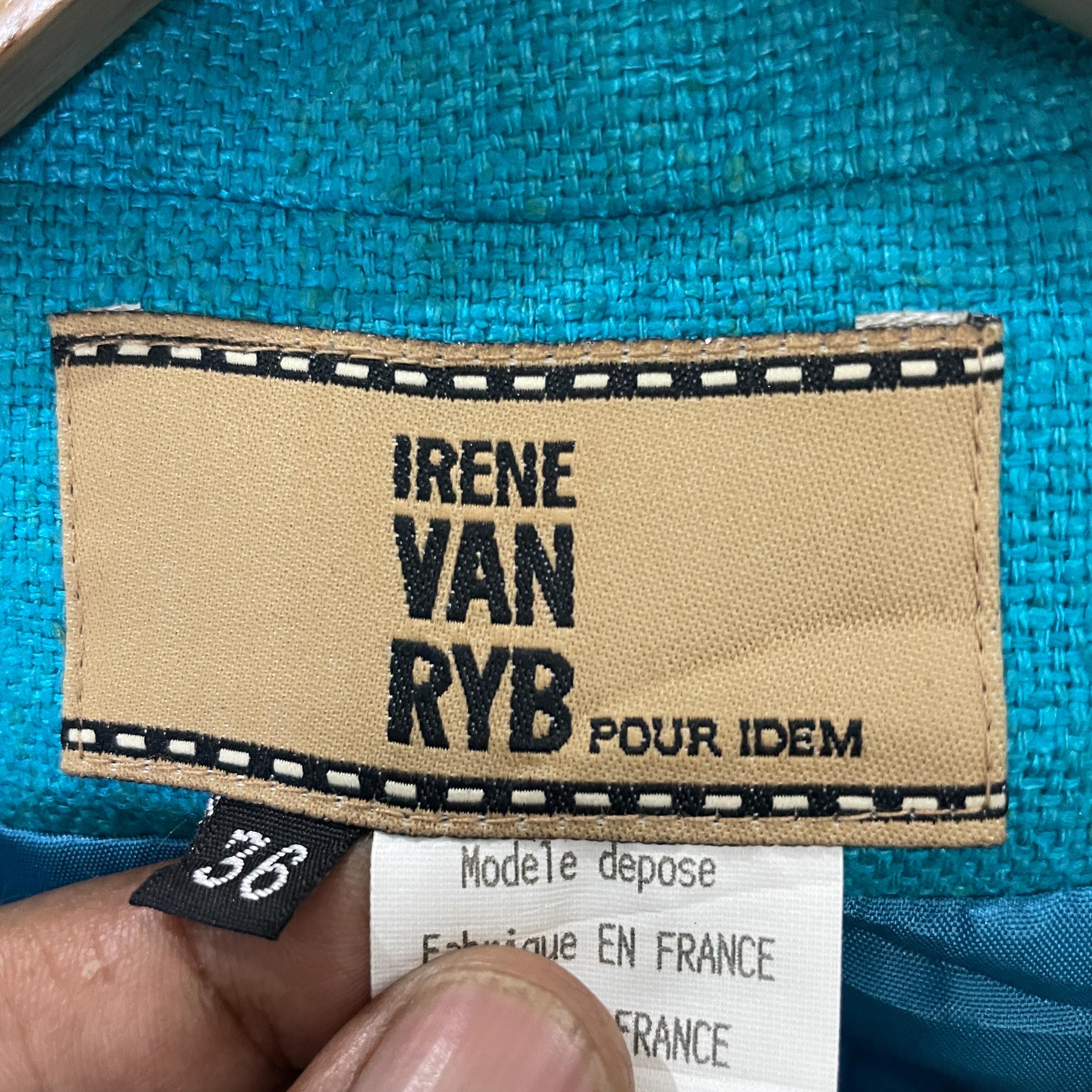 Veste Blazer Vintage Irène Van Ryb Pour Idem Paris Taille 38 - Couleur Noir Violacé, Occasion Très Bon état