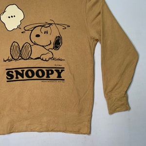 Snoopy Peanuts Uniqlo Sweatshirt Crewneck Plain Sweater Peanuts Sportwear Size M image 7