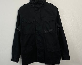 Chaqueta de trabajo vintage Avirex USA. Chaqueta vintage con cremallera Avirex. Chaqueta vintage con capucha Avirex. Talla M.