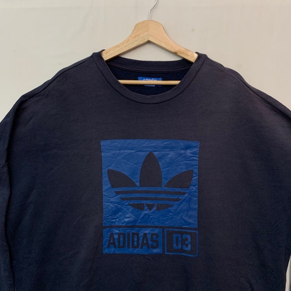 Vintage Adidas Sweatshirt Vintage Adidas Big Logo Crewneck