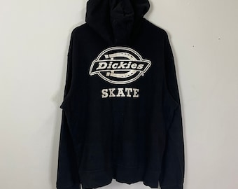 Sudadera con capucha y logo grande de Dickies Skate vintage. Chaqueta con cremallera Dickies vintage, talla XL.
