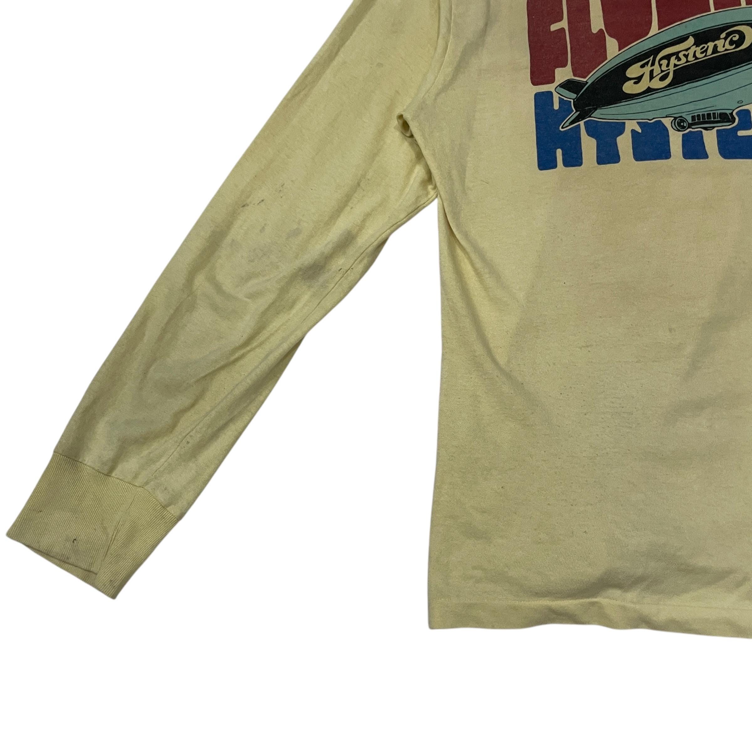 80s hysteric lamé design long tee Vintage Hysteric Glamour 69 Long Sleeves Tshirt..streetwear