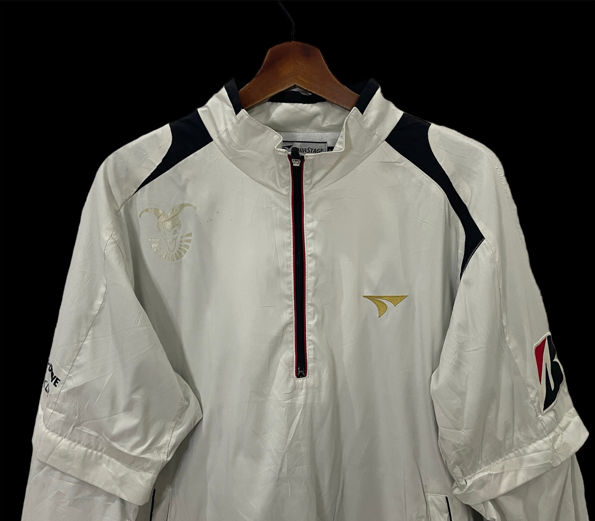 ゴルフウェア　TOURSTAGE X ジャケット ホワイト　昔懐かしレア Vintage Tour Stage X Jacket Vintage Tour Stage X Embroidery