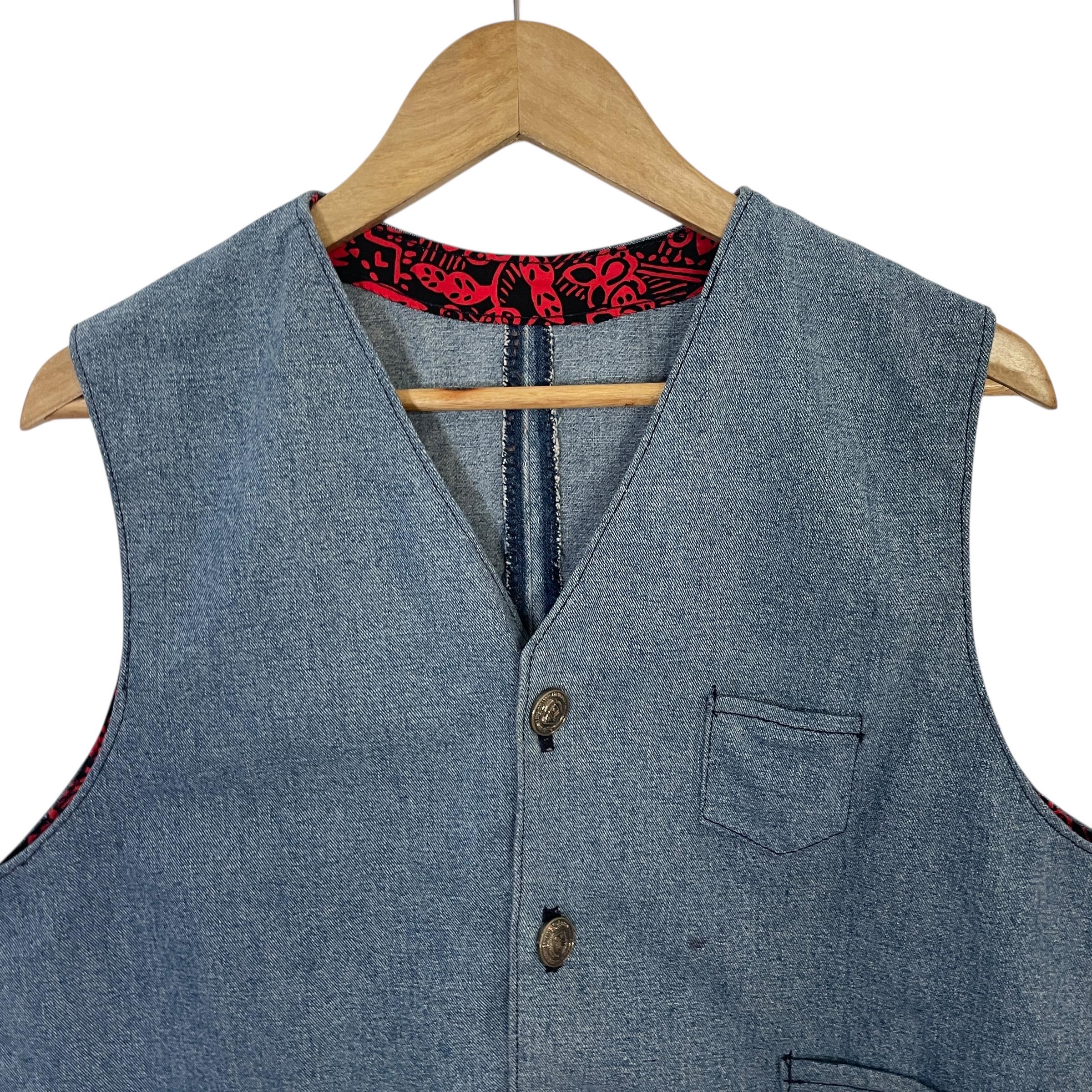 1890-1920s Japanese vintage vest アンティーク Vintage Japanese Designer Vest Vintage Japanese Designer Denim
