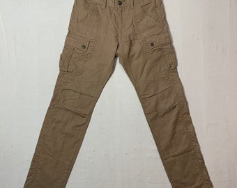 Pantalones Takeo Kikuchi Pantalones tácticos multibolsillos de carga Takeo Kikuchi Pantalones de trabajo Takeo Kikuchi W32