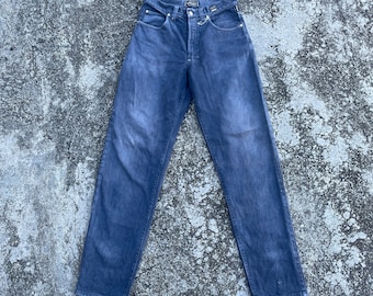 Vaqueros de mezclilla vintage de Versace Vaqueros de mezclilla de alta costura de Versace Vaqueros de mezclilla descoloridos vintage de Versace W30