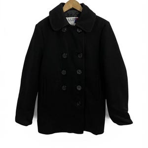 Vintage 90s U.S 740 By Schott Pea Coat Workwear Utility Workers Military Jacket Size M