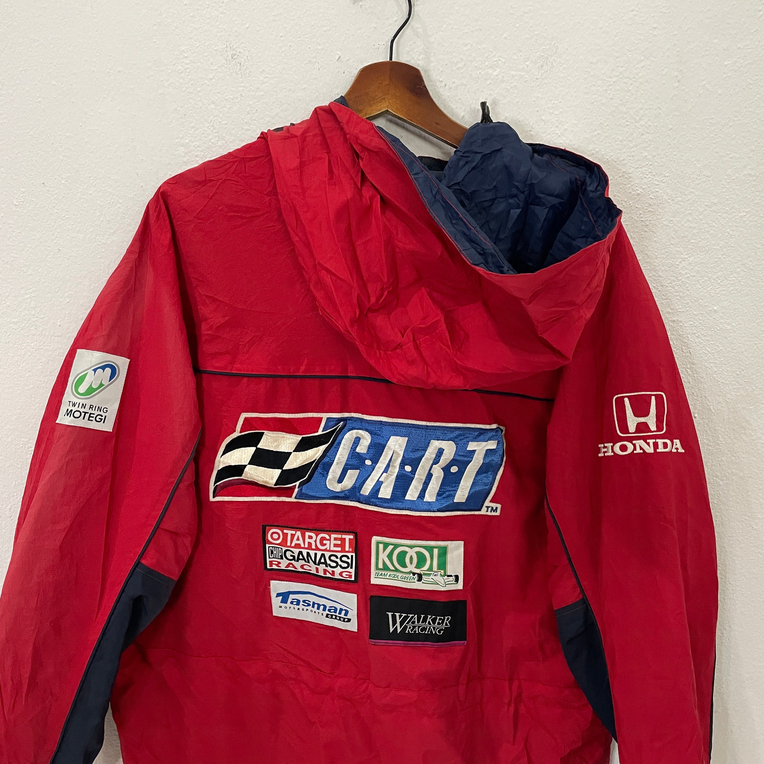 ★HONDA Racing CART Pullover Parka Vintage Honda Racing Car Race Jacket Vintage Honda Racing